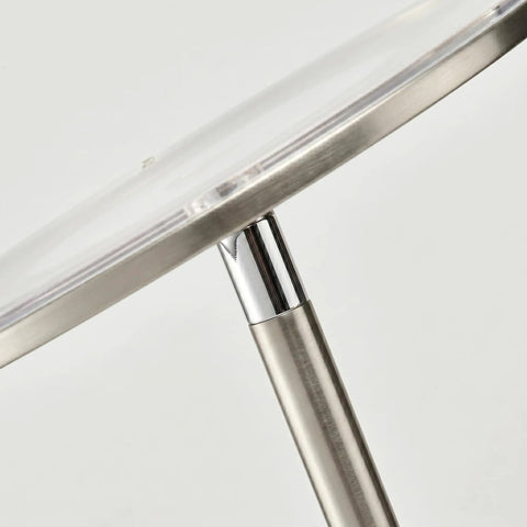 Brushed nickel finish detail of Super Bright LED Floor Lamp Torchiere For Living Room And Office Dimmable Tall Standing Lamp