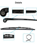 Audi Q7 Front Right Passenger Side Windshield Wiper Arm Fits 2007 2016 Replaces 4L1955408B 4L1955408B1P9 detailed parts view