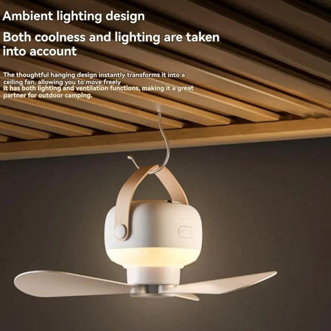 kousoer Ceiling Fans Quiet Remote USB 7200mAh hanging design with LED light and blades for outdoor use.