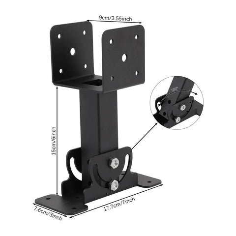 Three Pack Roof Riser Bracket Kit For Wood Beams, Adjustable 0-180 Degree Angles With Rotatable Clamp, Heavy Duty Roof Beam Mounting Brackets For Rock Solid Support And Secure Beams