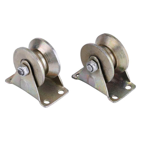 2 Inch V Type Sliding Gate Roller Set for Heavy Duty Steel Wheel Track Rail Ideal for Sliding Gates and Industrial Machines