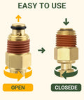 Easy Install 1/4 Inch NPT Manual Air Compressor Drain Valve Replacement Fits Most Air Tanks Replaces N286039 A17038 A06891 brass valve