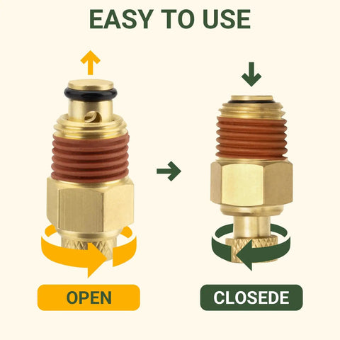 Easy Install 1/4 Inch NPT Manual Air Compressor Drain Valve Replacement Fits Most Air Tanks Replaces N286039 A17038 A06891 brass valve