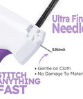 Handheld Tagging Gun For Clothing And Quick Stitch Gun Kit With 6 Needles 2000 Fasteners In Black And White Mini Sewing Gun For Easy