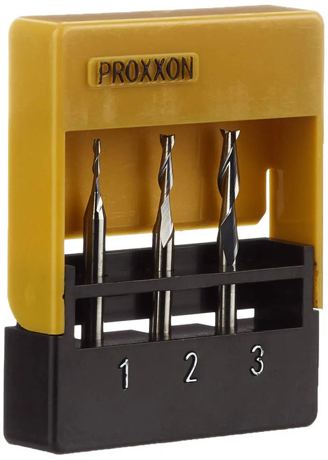 Solid Tungsten Milling Cutters Set With Double Flute Bits 1 32nd 5 64th 7 64th Inch in storage case