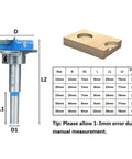 Carbide-tipped adjustable hinge-hole drill bit for wood, 30mm diameter