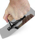 Venetian Plaster Trowel 240mm By 90mm With Mirror Polished 420 Stainless Steel Blade, Powder Coated Frame, Ergonomic Handle in Hand