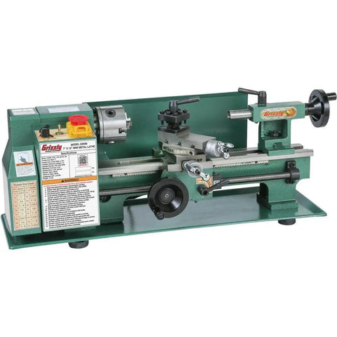 7X12 Inch Mini Metal Lathe Benchtop Precision Machining Tool With Variable Speed Drive and reversible lead screw dial.