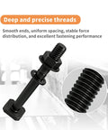 Rock Solid Alternator Lower Mounting Bolt Nut And Washer Kit Fits Hyundai Elantra Accent Tucson And Kia Rio Spectra Sportage Hardcore Steel Oe 3745122000 with deep threads and smooth ends.