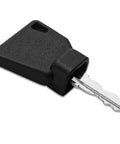Close-up of a single ignition starter key from the 10 Pack Ignition Starter Keys For Heavy Equipment Pros Durable High Precision Cut Keys.