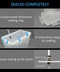 Sealing features of the Heavy Duty 5.8L 3D Printing Filament Storage Box With Airtight Seal And Stackable Bins For 1kg Spools 1.75mm And 2.85mm Compatible Keeps PLA PETG ABS TPU Dry And Tangle-Free Durable PETG Spool Holder With Smooth Bearings