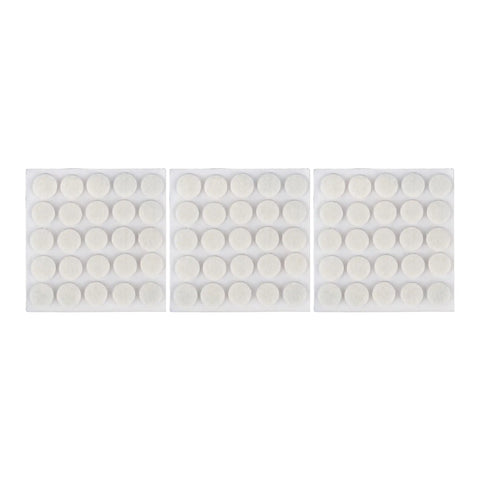 Sheets of Self Adhesive Three Eighths Inch Felt Furniture Pads Pack Of Seventy Five White Sliders for carpets and floors