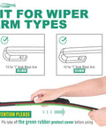 Hyundai Santa Fe Wiper Blades Set Includes 26 Inch Front 14 Inch Front And 13 Inch Rear All Weather Replacement Pack Of 3 For 2013 2014 2015 2016 2017 2018 Santa Fe Sport XL OEM Quality showing fit for hook wiper arm types