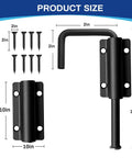 Product dimensions of Patio Sliding Door Latch 2.36 Inch Loop Lock for glass doors, screen doors, RV and barn doors.