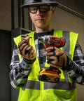 Worker using All In One Flip Socket Set With Magnetic One Fourth Inch Bit Holder And Five Sixteenth Inch Hex in workshop.