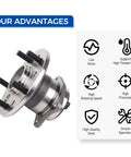 Set Of 2 Rear Wheel Hub Bearing Assemblies Fits Toyota Avalon 2005-2012, Camry 2002-2011, Lexus ES300 2002-2003, ABS features shown