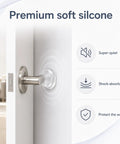2 Pack Clear Silicone Door Stop Bumpers Self Adhesive Wall Protectors No Drill Easy Peel And Stick Installation on door