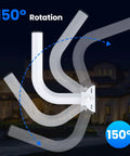 Top Shelf Universal Wireless Bridge Mount Bracket For Outdoor Wifi Extenders And Cpe Antennas showing 150° rotation capability.