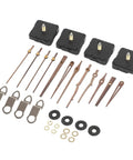 All In One Clock Repair Kit With Walnut Wood Hands ABS Movement Quartz Mechanism And 32 Piece Tool Kit for DIY projects.