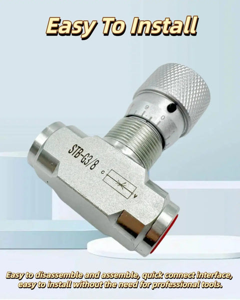 Hydraulic Flow Control Valve STB G3/8 Three Eighths Inch L08 For Mini Excavator One To Two Ton With Two Sided Connectors