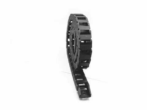 Black Plastic Wire Carrier Cable Drag Chain 1M Length For CNC, Internal 10x20mm, External 15x27mm, 11mm Max Outer Diameter