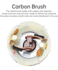 Carbon brush component of Beefy 21V DC Motor With 19500 RPM And 10T Helical Gear High Torque Replacement For Lawn Mowers, Drills.