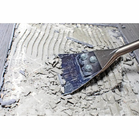 5 Inch Wide Floor Scraper Replacement Kit For SDS Plus Bulldog Tools With Durable Steel Blade bolts nuts and washers scraping mortar