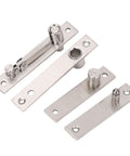 Beefy Heavy Duty Pivot Hinge 300 LB Load, 360 Degree Rotation Stainless Steel Hidden Door Hinge components displayed.