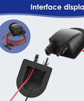Waterproof Solar Cable Gland Entry Housing And Junction Box For Roof Panels On RVs Boats Campers Vans Buildings Garages And Shacks With 10 Ft 10AWG Solar Extension Cable Connector No-Fuss Install, showing connectors and casing.