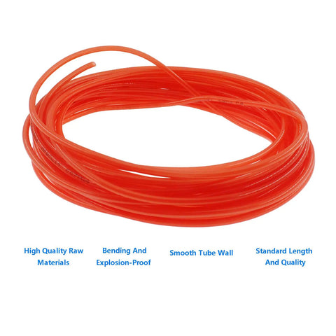 Heavy Duty Polyurethane Air Tubing Flexible Compressor Hose Pipe Line For Pneumatic Systems And Fluid Transfer Built Like A Tank Rock Solid Industrial Grade Replacement in vibrant orange color, showcasing smooth tube wall.