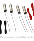 716 And 614 Hollow Cup Drone Propellers For RC Aircraft Quadcopters Spare Parts Kit with red and black propellers and motors