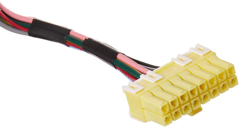 Close-up of a yellow connector for Ice Maker Assembly Replacement For DA97-15217A OEM Part, showing multiple wires attached