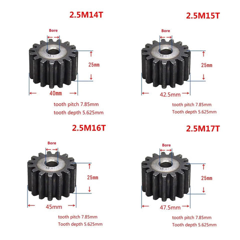 Gear Set For Mechanical Rotation Module Two Point Five 10 Tooth To 25 Tooth 45 Steel Spur Gear Metal Gear Wheel 15 Teeth