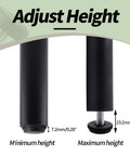 Adjustable height view of Beefy Stainless Steel Furniture Leveling Feet 5/16-18 Thread for table and chair legs.