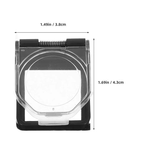 2 Pack Spring Loaded Push Button Cover With Adhesive Backing Dustproof Power Switch Protector For Car Ignition Industrial Control Panels And Home Appliances Durable Button Guard That Keeps Dirt Out And Extends Lifespan Like A Champ. Transparent cover, 1.49 x 1.69 in.