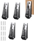 4 Pack 1 Inch Low Profile Caster Wheels for under bed storage and furniture, mini fixed casters with screws, side view.