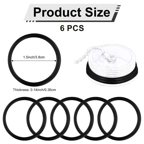 6 Pack Boat Armor Filler Cap O-Rings 1.5 Inch Deck Fill Gaskets For Gas Water Diesel Fuel Seal Nitrile Rubber O-Ring Seals Marine Gas Cap Gasket Durable Leakproof Components, 6 pcs, 1.5 in, 0.14 in thick