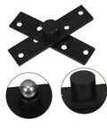 Heavy Duty Stainless Steel Pivot Hinge For Hidden Bookcases And Invisible Door Hardware With Rotatable Design For Secret Doors In Black Finish durable for cabinets and commercial spaces shown with close-up details.