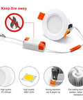 2 Inch LED Recessed Lighting Kit Dimmable Downlight Warm White 3000K CRI80 Retrofit Round Ceiling Lights With LED Driver
