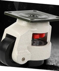 Heavy Duty Leveling Casters GD-80F Swivel Transport Wheels 4 Pack With Adjustable Feet For Workbench And Industrial Equipment Carts 360 Degree Swivel Anti Skid Base Thickened Bracket, white metal caster