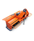 49 Inch 3 Point Rotary Tiller Attachment For Cat 1 Tractors 20 To 30 HP, 540 RPM PTO Driven Cultivator, L Shaped Tines, Orange