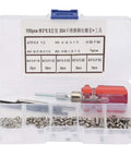 Pro Grade Stainless Steel Thread Inserts Repair Kit For Damaged Threads, Wire Insert Screws And Sleeve Set, M3 x 0.5 Box, 105 Pieces