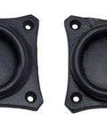 Pethahiah Antique Cast Iron Cabinet Ring Drop Pulls 2.5 Inch Matte Black 2 Pack for Vintage Cabinets Doors Drawers Closets Wardrobes and Furniture Cupboards Sheds