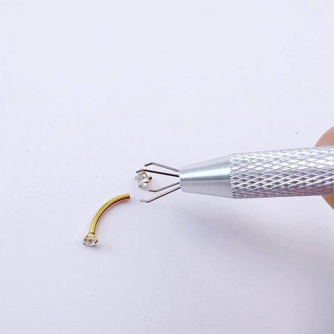 No Fuss Easy Change Piercing Taper Ball Grabber Tool Set For Switching 12G 14G 16G 18G 20G Flat Back Jewelry Stainless Steel Kit