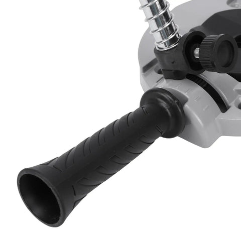 Close-up of a handheld drill stand attachment grip handle, part of the Handheld Drill Stand Attachment Turns Your Drill Into a Pro Level Drill Press for Vertical and Angled Drilling With 90 Degree Adjustable Angles, Perfect for Pipes, Walls, and Wood, Quick Setup Multi Material Drilling Adapter