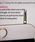Pro Grade Headphone Jack Removal Tool Set with stainless steel tube inserted in a device's 3.5mm jack