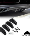 Heavy Duty Abs Rear Bumper Lip Diffuser Spoiler For Tesla Cybertruck 2023 To 2026 with installation kit and mounting hardware.