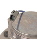 Close-up view of front wheel bearing and hub assembly connector for 2012 to 2013 Ram 2500 and 3500 Rwd.