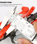 Rock Solid Heavy Duty Three Jaw Bearing Puller Built Like A Tank From Premium High Carbon Steel For Effortless Pulley And Flywheel Removal Boasts Fat Thickened Grips And A Generous Twelve Inch Span with calipers measuring thickened claws.