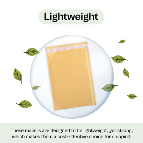 Kraft Bubble Mailers 7.25 By 9.75 Inch Yellow Padded Envelopes With Self Sealing Peel Off Strip Built For Shipping CDs DVDs